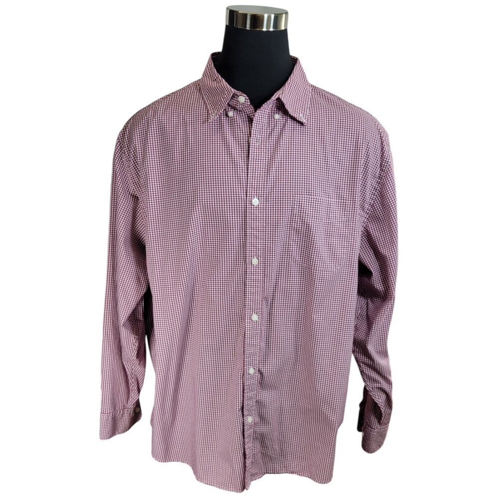 Charles Tyrwhitt Button Up Shirt Men's  Gingham‎ Plaid Classic Fit Non Iron XXXL